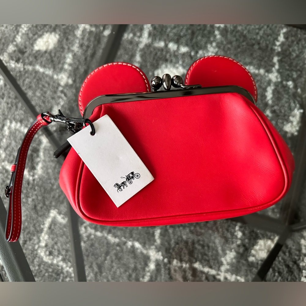 Disney x Coach Mickey Kisslock Wristlet